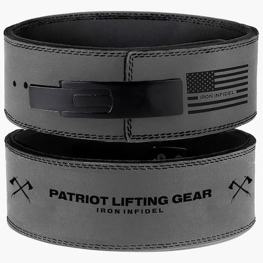 Weight Lifting Belt - Lever Gym Belt for Weightlifting, 10mm Leather Weight Belt for Men - 4 Inches