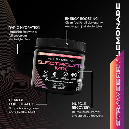Electrolytes Powder No Sugar- Zero Calorie Hydration Powder | Sugar Free Electrolytes for Fasting