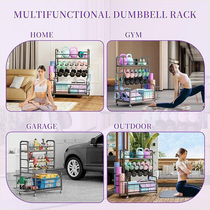Homeiju 450LBS Dumbbell Rack,Weight Rack for Dumbbells,Weight Rack for Home Gym,Home Gym Storage