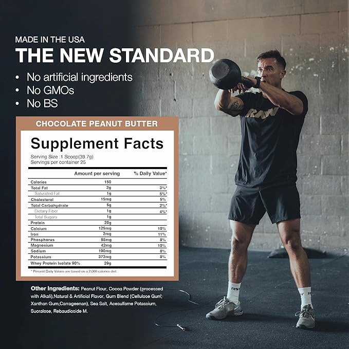 RAW Whey Isolate Protein Powder, Chocolate Peanut Butter (CBUM Itholate) - 100% Grass-Fed Sports