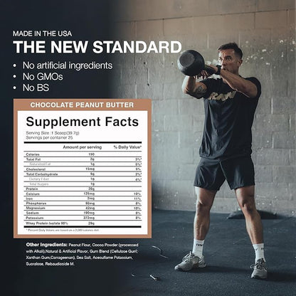 RAW Whey Isolate Protein Powder, Chocolate Peanut Butter (CBUM Itholate) - 100% Grass-Fed Sports