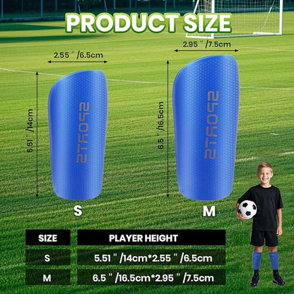 Shin Guards Soccer Kids 2025 Version High-Density Foam Soccer Shin Guard with Sleeves Shin