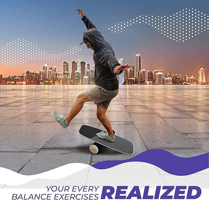 Yes4All Balance Board Sports Trainer, Surf Trainer Board With Adjustable Stoppers, Improve Core