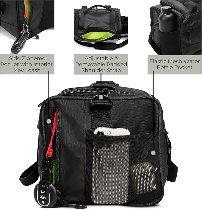 Vooray 22L Boost Duffle Bag – Small Gym Bag for Men and Women, Lightweight Travel Duffel with Shoe