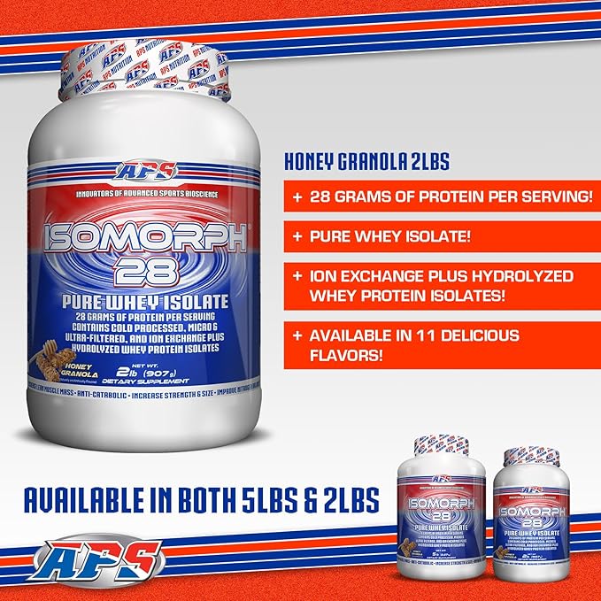 APS Nutrition Isomorph 28 Protein Powder | Pure Whey Isolate | Cold Pressed, Ultra- Filtered, & Ion