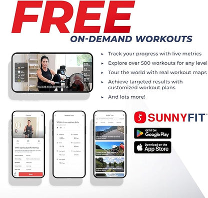 Sunny Health & Fitness Flip & Foldable Rowing Machine for Home w/Extended Slide Rail, Full-Body
