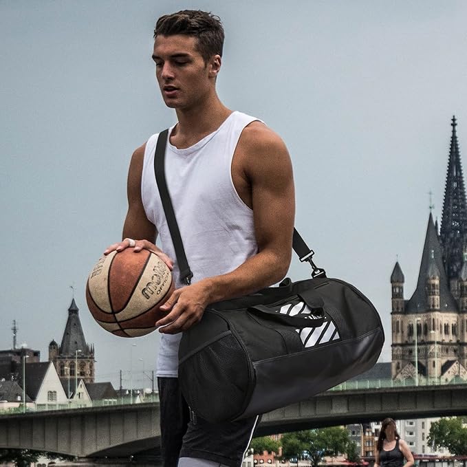 TUGUAN Gym Bag for Men Women with Wet Pocket & Shoe Compartment Travel Duffle Bag Man Sport