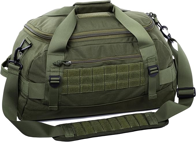 Tactical Duffle Bag MOLLE Gear Bag Carry on Travel Duffel Bag. Ideal for Hunting, Shooting Range