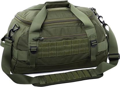 Tactical Duffle Bag MOLLE Gear Bag Carry on Travel Duffel Bag. Ideal for Hunting, Shooting Range