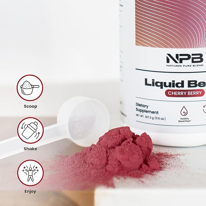 Nature's Pure Blend Organic Beet Root Powder ??Nitric Oxide Booster L-Arginine ??Liquid Beets for