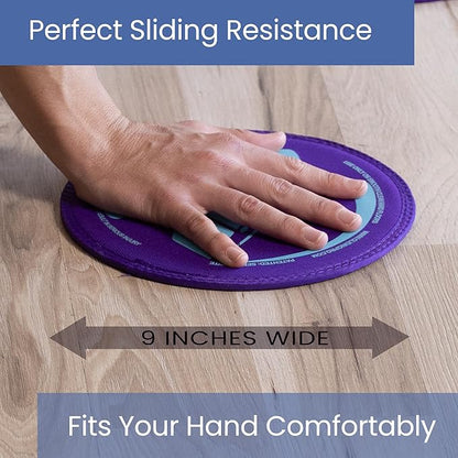 Gliding Discs for Working Out - Exercise Sliders for Carpet & Hardwood Floors 1 Pair, Authentic