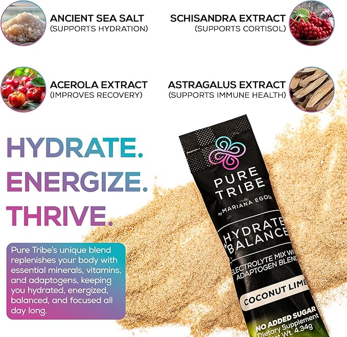 Electrolytes Powder Packets - Sugar Free Hydration Powder Drink Mix Loaded with 6 B Vitamins &