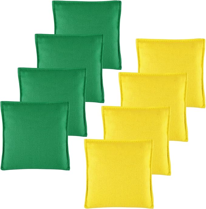 Set of 8 Regulation Cornhole Bags Double Sided, Weather Resistant Bean Bags for Cornhole Toss Game