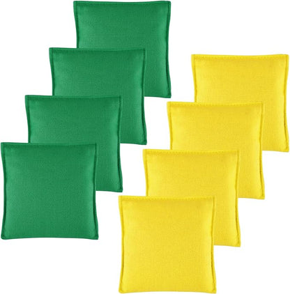Set of 8 Regulation Cornhole Bags Double Sided, Weather Resistant Bean Bags for Cornhole Toss Game