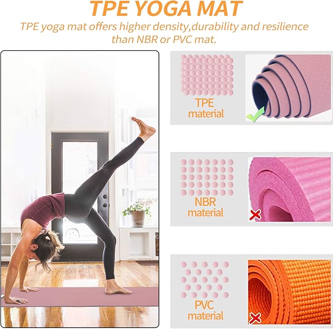 Yoga Starter Kit - 11-Piece Set with Yoga Blocks, Strap, Ball, Mat, Carrying Strap, Net Bag