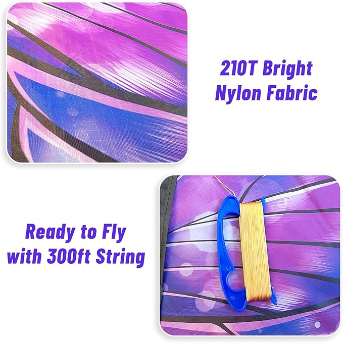 Mint's Colorful Life Butterfly Kite for Kids & Adults Easy to Fly, Large Single Line Kites with
