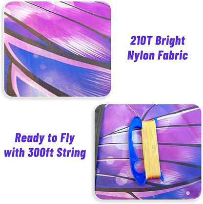 Mint's Colorful Life Butterfly Kite for Kids & Adults Easy to Fly, Large Single Line Kites with