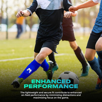 Mini Shin Guards Soccer – Built in Shin Pad Sleeves for Mens, Women, Teens - Small Shin Guards