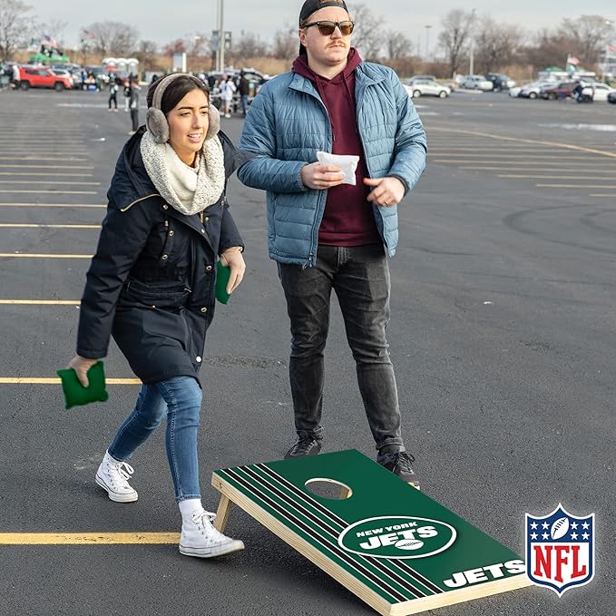 NFL 2' x 3' Solid Wood Cornhole Set with Direct Print HD Team Graphics – Great Gift for Any