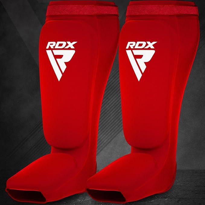 RDX Shin Guards Kickboxing Muay Thai, SATRA Approved, MMA Leg Instep Protection Pads, Sparring