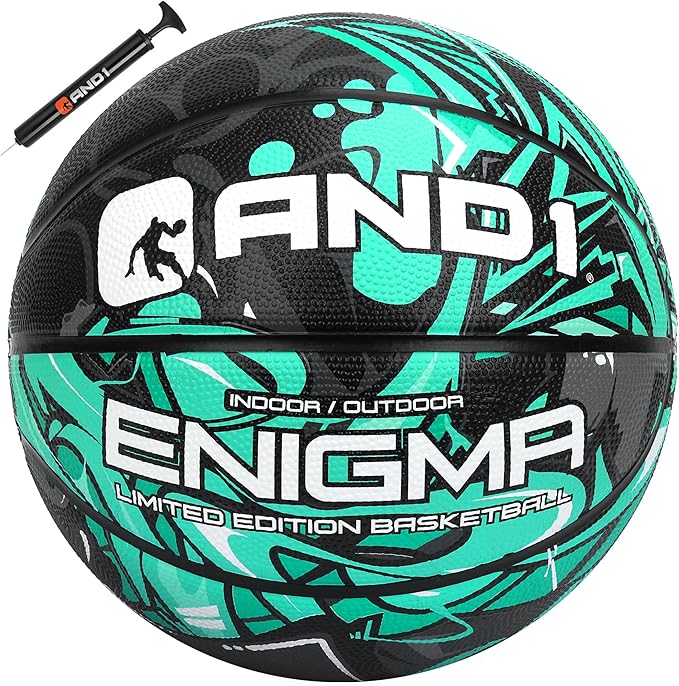 AND1 Enigma Basketball - Streetball for Indoor and Outdoor Use, Deep Channel Construction and