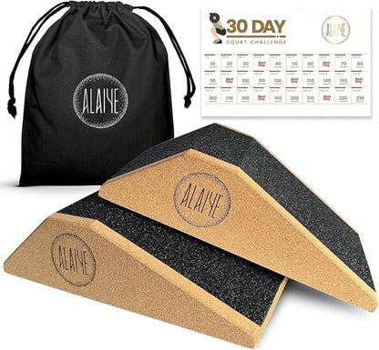 Squat Wedge Blocks (Set of 2) ??Non-Slip Slant Boards for Lower Body Workouts, Ankle and Calf