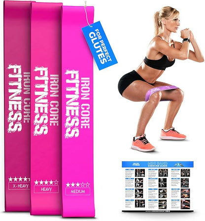Latex Mini Resistance Bands Sets for Trainers, Bootcamp, Gym for Men and Women in Fun Colors