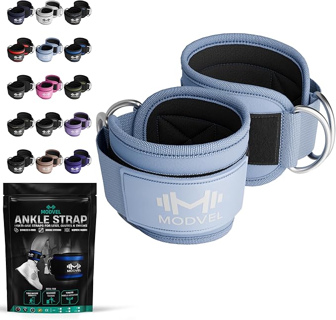Modvel Gym Ankle Strap for Cable Machines ??Glute & Leg Kickback Ankle Straps for Gym Workouts