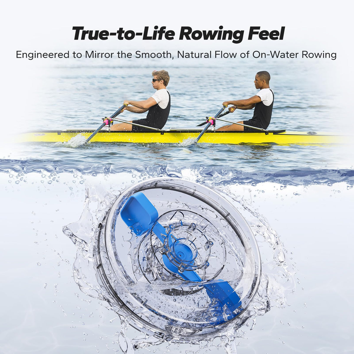 Merach R280 Water Rowing Machine, Foldable & Space-Saving, 400lbs Capacity