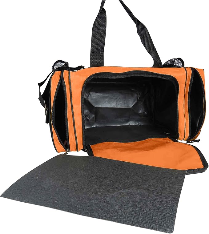 DALIX 17" Duffle Bag Dual Front Mesh Pockets (Black Gold Gray Dark Green Navy Blue Maroon Royal