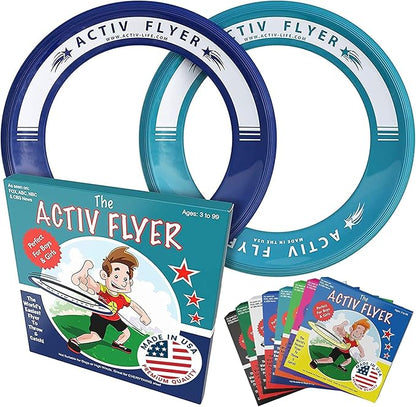 Activ Life Kid’s Flying Rings (2 Pack) They Fly Straight & Don’t Hurt, 80% Lighter Than Standard