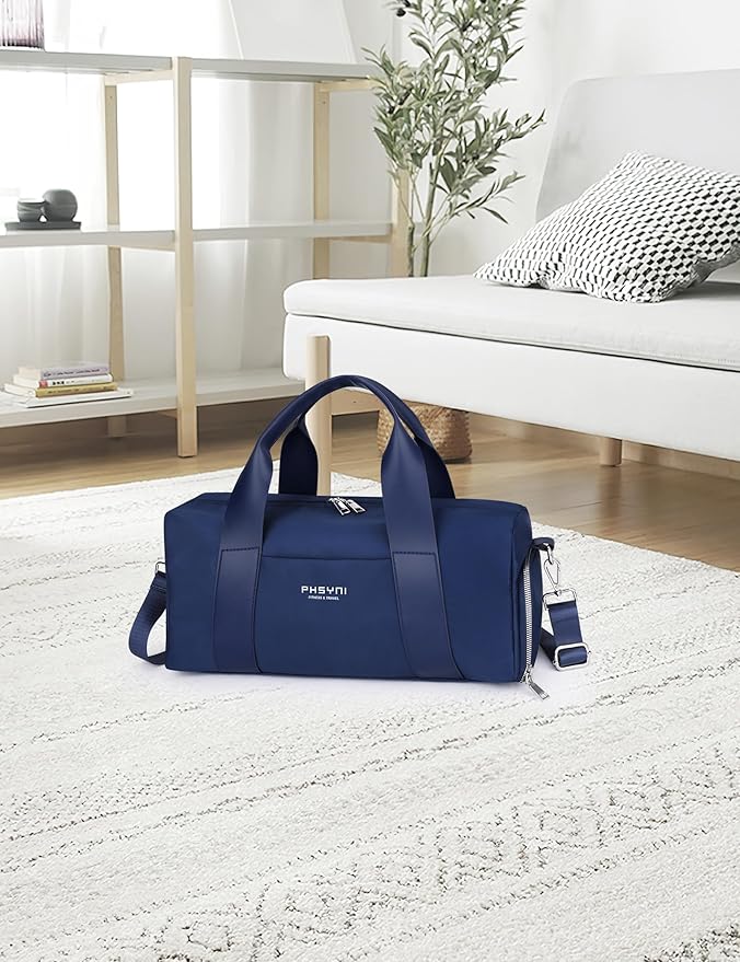 Compact Sports Gym Bag for Women and Man, Cute Mini Duffle Bag with Wet Pocket & Shoes Compartment