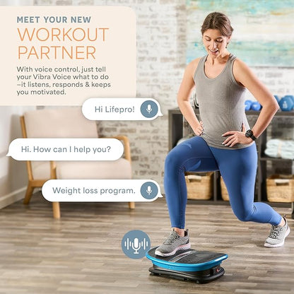 Lifepro Voice-Controlled Linear Vibration Plate ??Whole Body Curved Vibrating Platform with Heat