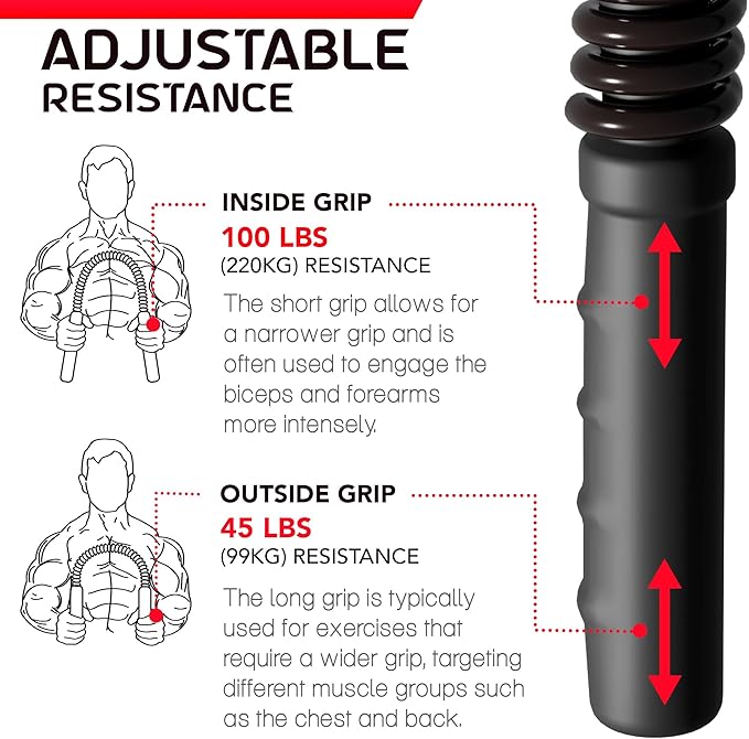 Zenooze's Power Twister Flex Bar, The Ultimate Upper Body Exercise Equipment for Strengthening Your