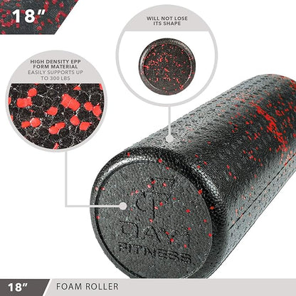 High-Density Round Foam Rollers - 4 Size and 8 Color Options - Massage Rollers for Stretching, Deep