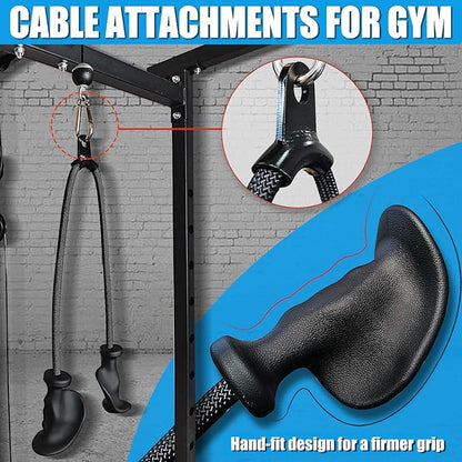 Ergonomic Tricep Rope Pulldown Attachments, Upgraded 27 32 40 & 47 Inch Extra Long Triceps Rope