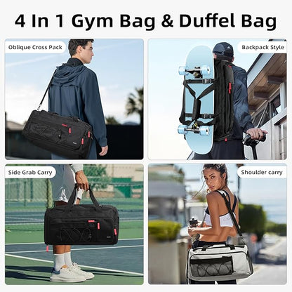 CLUCI Gym Bag for Men & Women, 35L Sports Duffle Bag for Travel,4 in 1 Weekender Bag,Overnight