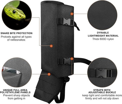 Snake Gaiters Leg Guards, Waterproof Snake Guards, Adjustable Snake Bite Protection for Lower Legs