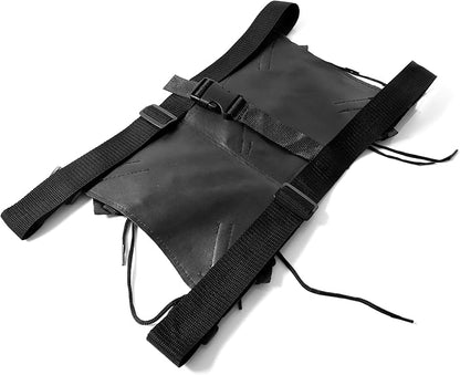 Sword Back Holster Complete with Balaclava. Black Leather Carrying Case, Ninja Hero Sheath-Weapons