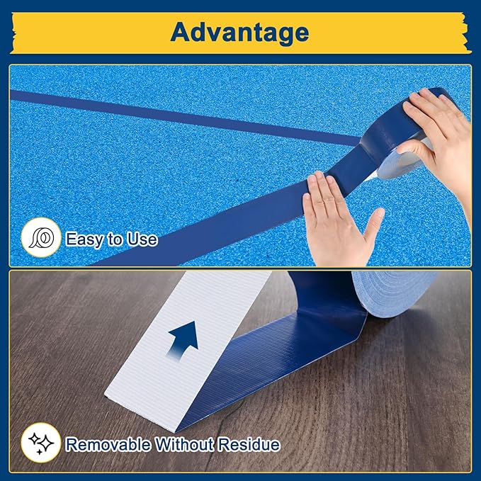 Pickleball Court Tape, Outdoor Pickleball Lines, No Residue Court Marking Kit for