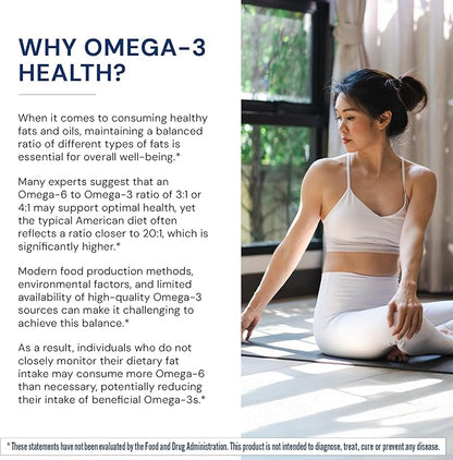 BodyHealth Omega 3 Health, Fish Oil Supplement for Women and Men, Heart and Brain Health, Fish Oil