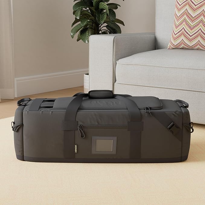86l Large Duffel Bag For Travel, Gym & Sports - Water Repellent Polyester, Hidden Straps, Shoe
