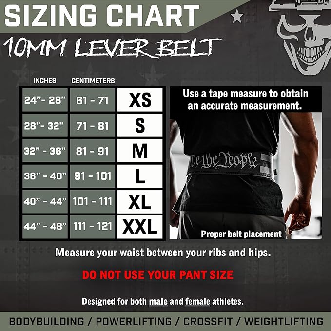 Weight Lifting Belt - Lever Gym Belt for Weightlifting, 10mm Leather Weight Belt for Men - 4 Inches