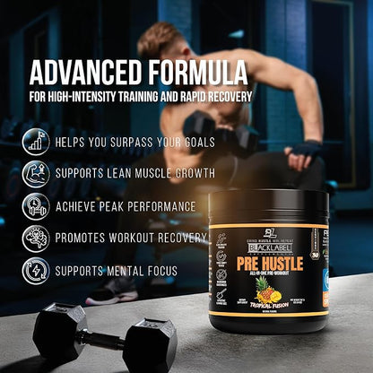 BLACKLABEL Supplements PRE Hustle V3 Pre-Workout Powder ??NSF Certified for Sport ??Energy