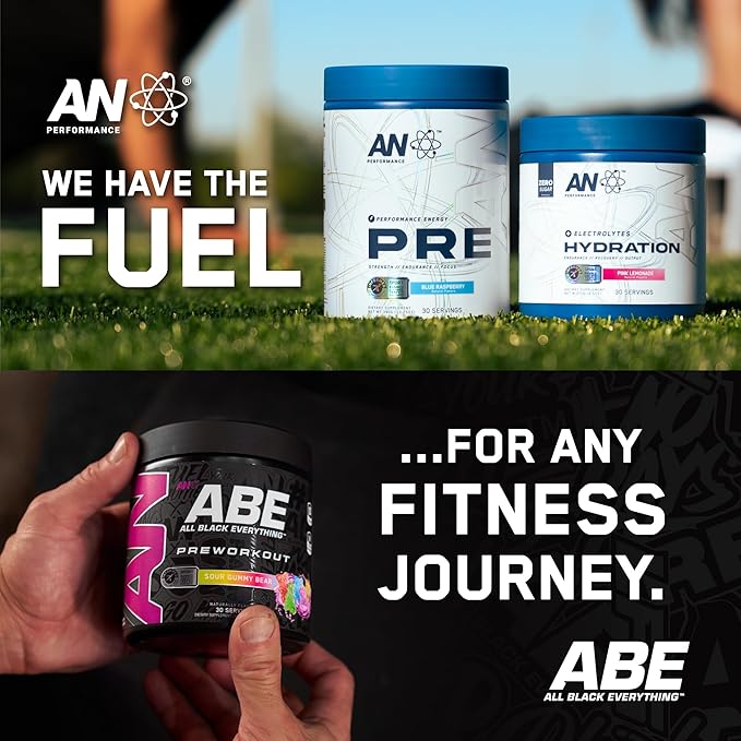 All Black Everything Pre Workout Powder | 30 Servings | Sour Gummy Bear | 350mg Caffeine |