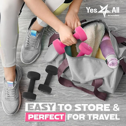 Yes4All Neoprene Coated Dumbbell Hand Weight Sets of 2 - Multiple Weight Options with 15 Colors
