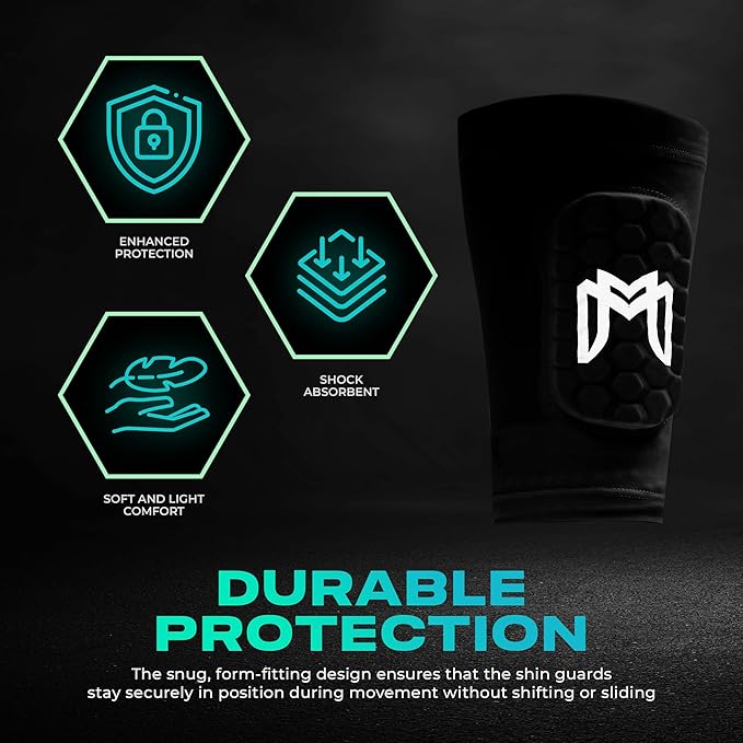 Mini Shin Guards Soccer – Built in Shin Pad Sleeves for Mens, Women, Teens - Small Shin Guards