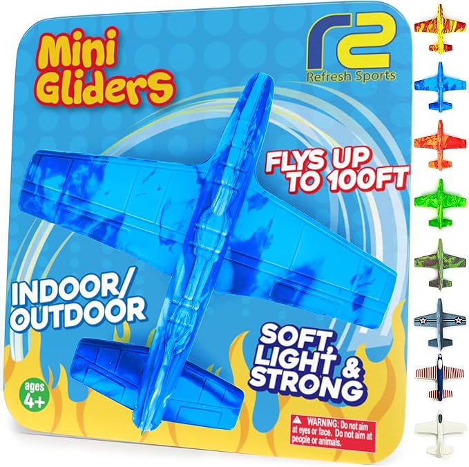 Airplane Toy Foam Airplanes for Kids - Best Stocking Stuffers for Boys & Girls - Easy Throwing Air