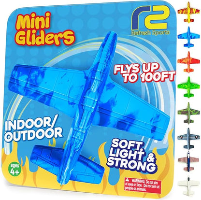 Airplane Toy Foam Airplanes for Kids - Best Stocking Stuffers for Boys & Girls - Easy Throwing Air