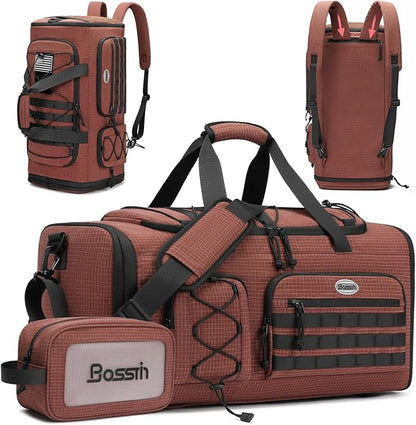 Bosstin Gym Bag for Men & Women,45L Travel Duffle Sports Duffel Bag Gym Weekender Overnight